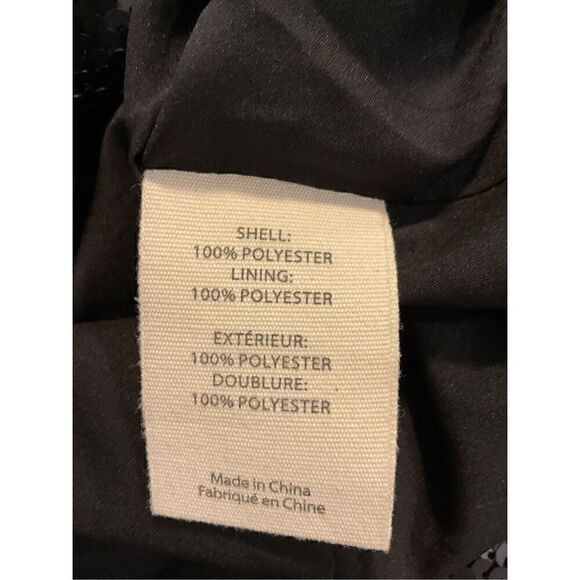 L'Agence Women's Black Kenzie Double Breasted Sequin Matte Blazer Size 6 - Picture 9 of 10